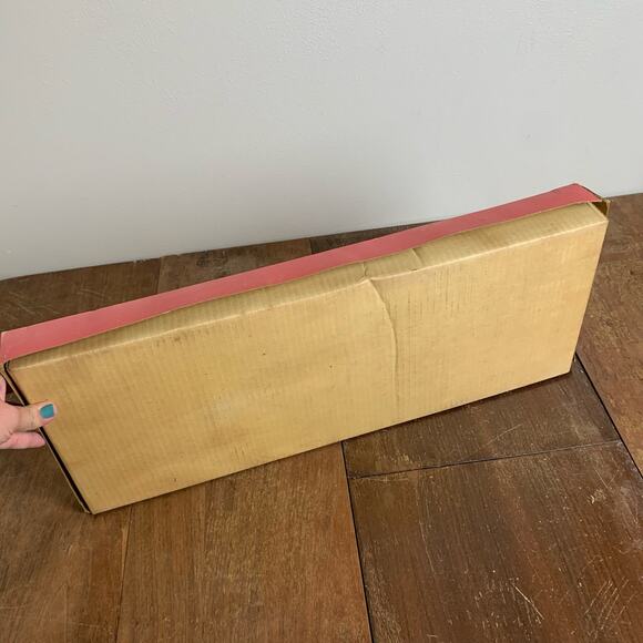 Vintage 1970s five (5) piece metal wooden handle leather loop BBQ Set UNUSED - Picture 9 of 9